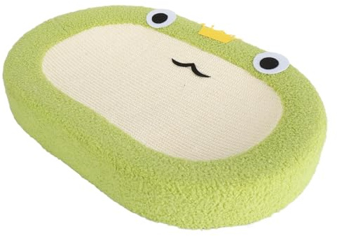 Naroote Bol à Gratter en Sisal, Conception Concave Antidérapante, Confortable, Réduit la Pression sur la Colonne Vertébrale, Lit à Gratter Polyvalent pour Chat d'intérieur (Grenouille)