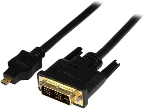 StarTech.com 2 m Micro HDMI® till DVI-kabel – micro HDMI Typ-D/DVI-D-adapterkabel – st/St