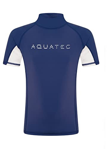 AQUATEC Maglia Rash Vest Bambini – Maniche Lunghe O Corte (13-14 Anni, Maniche Corte)