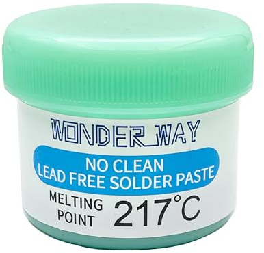 Wonderway Sn99/Ag0.3/Cu0.7 T4 Lead Free Solder Paste 217℃ Melting Point No-Clean(100g)