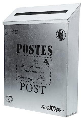 CAXUSD Cassetta Postale Da Esterno in Ferro Stile Vintage Cassetta Postale Decorativa Da Parete Per Casa Giardino Lettere