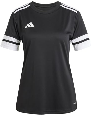 adidas Women's Squadra25 Jersey Short Sleeve Shirt, Black/White, M