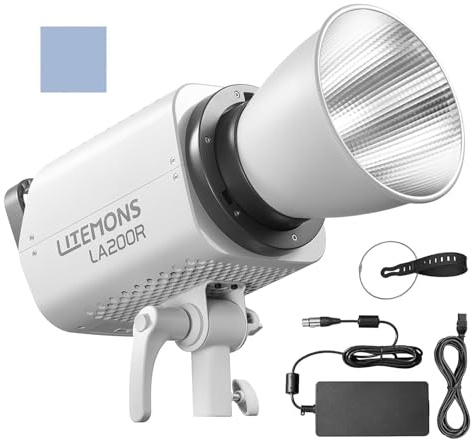 Godox Litemons LA200R RGB videolampa 220 W LED studio fotografi lampa med reflektor 1800K-10000K CRI95+ Bowens Mount APP-kontroll för Vlog Live Streaming porträtt produkt bröllop fotografi