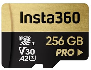 Insta360 256GB UHS-III V30 A2 MicroSD Memory Card for One X/One X2 / X3 / X4, X5 One R/One RS, Ace Pro and Sphere Action Cameras