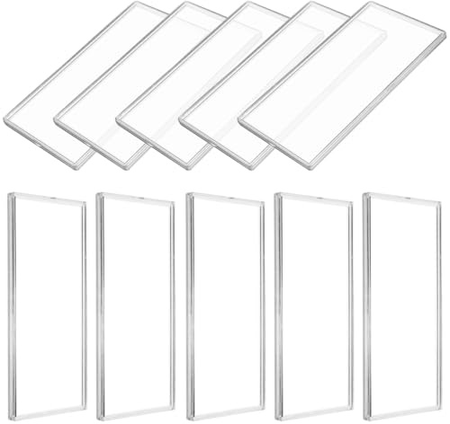 TEHAUX 10Pack Transparent Banknote Holder Case 6.42x3.27x0.24 in, Oxidation-Resistant Plastic Sleeves for Cash, Stamps & Tickets – Stackable Currency Storage Album for Collectors at Home