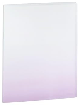 Idena 12117 – Carpeta A4 con 20 fundas transparentes, carpeta de presentación de plástico en blanco y morado, carpeta para certificados, documentos, etc.