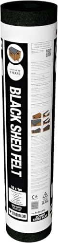 Waterproof Black Shed Roof Felt 1m x 2m, Durable Weatherproof Covering for Garden Sheds, Kennels, Hutches, and Outdoor Buildings