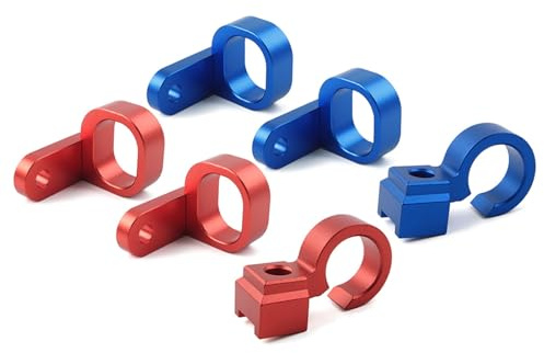 MEXWLOP Collier de serrage for tuyau frein avant et arrière moto, 2 pièces, for Suzuki, DRZ400SM 2005-2022 RMX450Z 2010-2011 Attache de tube de frein de vélo(Rot)