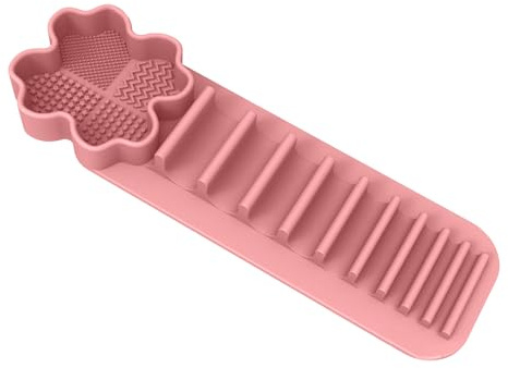Nettoyage en profondeur pour pinceaux de maquillage avec ventouse, lavage et séchage intégrés, support de pinceau de maquillage en silicone, éponge et houppette à poudre