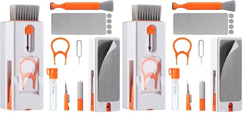 Vinabo 11 en 1 Kit de Nettoyage Clavier, Kit Nettoyage pour AirPods, Keyboard Cleaner avec Brosse, Kit Nettoyage Multifonctionnelle pour Tablette, Téléphones, Laptop, Écouteur Bluetooth, Caméra