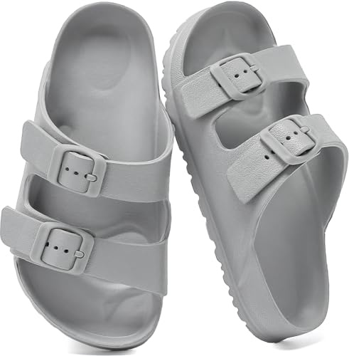 zaxunai Chanclas EVA Niño Niña Cómodas Suaves Hebilla Ajustable Sandalias | Sandalias EVA Infantiles Unisex Ligeras Zapatillas de Verano para Baño Playa Piscina Casa Chanclas Informales