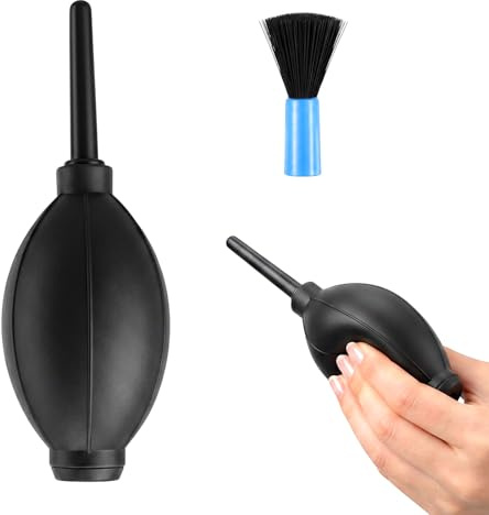1 pcs Air Blower with Soft Brush Silicone Super Blower Blaster Pump Dust Camera Lens Cleaner Manual Rubber Bulb Air Pump Dust Cleaner for Digital Sensor Screens Keyboards Telescope