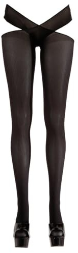 Strumpfhosen mit offenem Schritt - schwarz