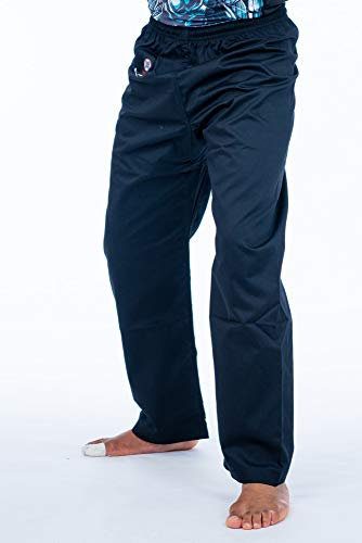 Karatehose von Ronin – Poly/Baumwolle, leichte Kampfsport-Hose mit elastischer Taille, schwarz, 7