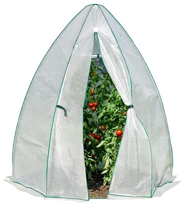 Westmann Gewächshaus Winterzelt | 160x183 cm Weiß | Foliengewächshaus für den Garten | Anzuchthaus zum ganzjährigen Schutz von Gemüse & Pflanzen