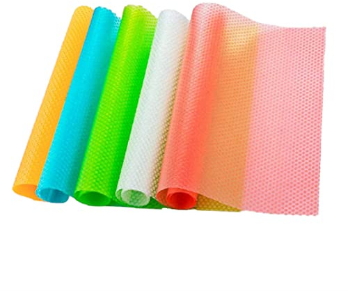 5 pcs Tapis De Réfrigérateur，Non Slip Frigo Mat，Tapis de Frigo Réutilisable ，pour Cuisine Frigo Tiroir.