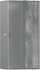 hansgrohe XtraStoris Rock nicho de Pared con Puerta alicatable 300x150x100 mm, 56082; Color: Acero Inoxidable Pulido