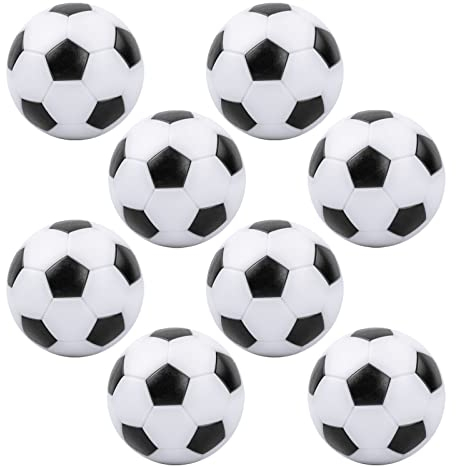 Orenge 8 Stück Tischkickerbälle Tischfußball Kickerbälle für Tischfussball Mini Tischkicker Bälle Ersatzbälle Kicker-Ball Set für Fußballspiel 32mm für Erwachsene und Kinder, Schwarz und Weiß