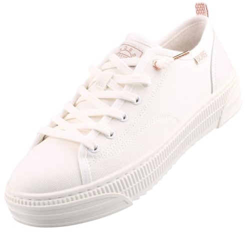 Skechers Women's BOBS COPA, Off White Canvas, 7 UK
