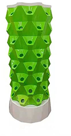 Tour hydroponique, système de Culture aquaponique Verticale, kit de Culture aéroponique sans Sol pour Herbes, Fruits et légumes avec Pompe hydratante, minuterie, Adaptateur, lit de