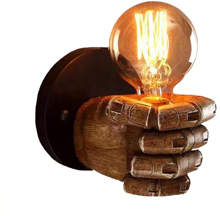 KRUIHAN Wandleuchte Sconce E27 Wandleuchte Weinlese Wandleuchten Licht Schirme Industrielle Lampe Wand montiert Licht für Wohnzimmer,Neben,Schlafzimmer,Loft,Badezimmer (Linke Hand Wandleuchte)