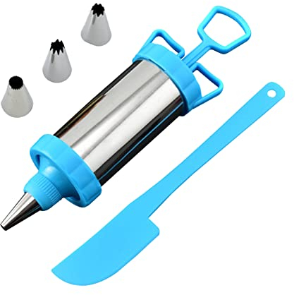 Seringue de décoration de gâteau en acier inoxydable