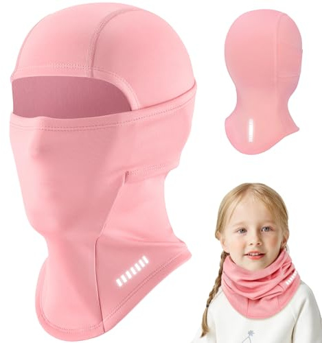 WACCET Cagoule Enfant Hiver, Cagoule d'hiver Thermique pour Enfants Cagoule Ski Enfant Fleece Multifonction Cagoule pour Enfants Cache Cou Tour de Cou Enfant pour Garçons et Filles -Ski, Vélo