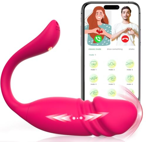 Vibrator Adult Sex Toys App Remote Control G Spot Vibrators Long Distance Egg Vibrator Wireless Bluetooth Rechargeable Wearable for Female Couples Clitoral Stimulator Sexual Pleasure Tools for Women