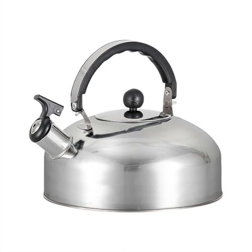 Bollitore per piano cottura, in acciaio inox, bollitore a fischio, bollitore per acqua, bollitore a gas, bollitore da tè per piano cottura, caffè, bevande, bollitore per acqua calda, 2 l