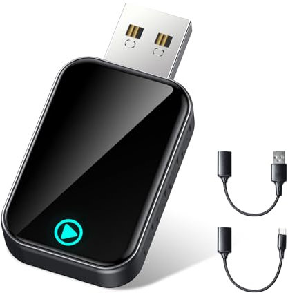 Alltotive S2 Mini Adaptateur CarPlay sans Fil pour iPhone, Convertissez Le Filaire en sans Fil, Plug & Play avec Typ-C/USB, Compatible avec Les Voitures à partir de 2016 et iOS 10+ (Noir)
