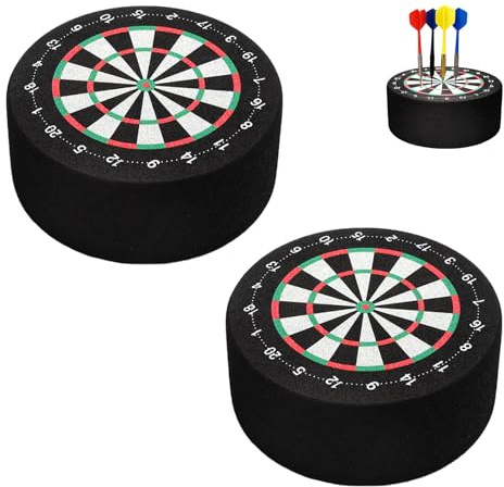 GZRXIOUS Set da 2 Supporti per Freccette – Porta Dardi in Eva Stabile e Compatto – Accessorio Mini Bersaglio, Supporto Verticale per Freccette Soft & Steel Tip – Idea Regalo per Giocatori