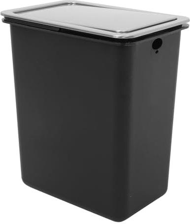 TOVINANNA Cubo de Basura de Cocina Empotrado Tapa Abatible de Acero Inoxidable, Diseño Integrado para Encimera, Adecuado para Baño, Oficina y Armarios