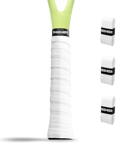 Ogeenier 3-pack greppband, tennisracket, unisex, halkskydd och anti-svett för tennis, greppband, mjukt naturligt grepp, overgrip tennisracket, för badminton, squash, padel