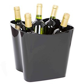 Koala Spain Cubitera Duna, Color Negro, 4 o 5 Botellas de Vino o Cava, 8 litros