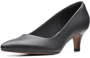 Clarks Linvale Jerica - Décolleté da Donna, in Pelle Nera, Taglia 38
