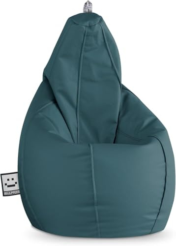 Pouf Poltrona Gigante a Sacco con Imbottitura per Sedersi Grande Puff per Bambini Adulti Morbido Puffo Bean Bag Chair per Salotto Lettura Ghiacciaio XXL