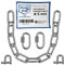 50-cm = 0,5 metros 5-mm cadena de extensión de acero inoxidable de 5 mm de espesor carga de ruptura max 900 kg con grilletes mosquetón de cadena de V4A set de montaje suspensión de saco de boxeo