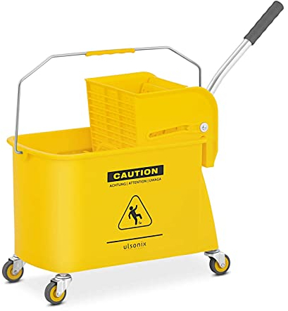 ulsonix Carrello Pulizie Professionale Con Secchio Lavapavimenti E Strizzatore UNICLEAN 8 (20 litri, Plastica)