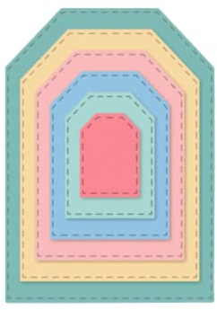 Craftelier - Set di Mini Fustelle Essenziali per Creazioni di Scrapbooking, Crafting e Cardmaking | Forma di Etichetta - Dimensioni Approssimative tra 2,70 x 2,00 cm e 9,50 x 6,70 cm