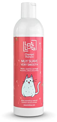 LOTI LOTA champú para Gatos Muy Suave - Máxima protección - Nutre y Protege el Pelaje - Rico Aroma a Fresa - 500 Ml -Todas Las Razas - Cualquier estapa de la Vida