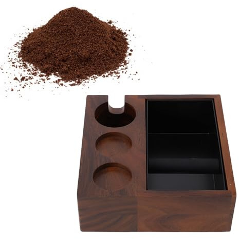 Portamanomissione caffè, Supporto Distributore Stazione di Pressatura caffè in Legno, Portafiltro da 58 Mm Scatola Portafiltro caffè per Accessori Bar