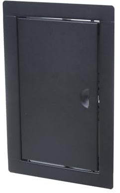 Aqbau® Inspektionslucka Svart 40x60 cm Underhållsdörr Metall med Snapplås, Inspektionsdörr, Inspektion, Underhållslucka Gipsskivor, Inbyggd vänster/höger