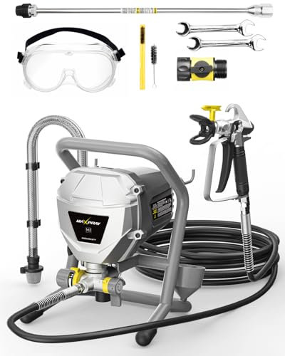 InoKraft MaXpray M1 Airless Paint Sprayer, 220V 466W High Efficiency, Thinning-Free, Minimal Overspray, for Home Exterior & House Interior DIY Painting Projects, with Paint Sprayer Accessories