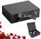Geschenkbox mit Deckel, 23 × 17 × 7cm Geschenkverpackung Box, Schwarz Magnetische Geschenkboxen, Dekorative Box mit Schleife für Hochzeiten Geburtstage