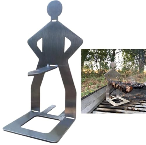 syiyunran Creative Stand ing korv grillställ – 1 st, hållare av rostfritt stål korvgrill, spoof stekkorvhållare grill, utomhus camping matlagningstillbehör, grilltillbehör, marshmallows grillgaller