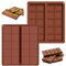 TNEDFOD 2 Piezas Molde Chocolate Dubai, Molde Silicona Chocolate, Molde Tableta Chocolate, Antiadherentes, Fácil de Limpiar, Moldes de Barra de Cereal para Barra de Chocolate y Turrón