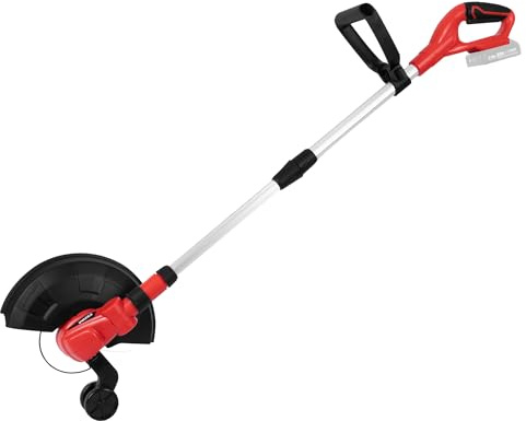 FERM AX-Power grästrimmer 20 V – teleskophandtag – styrhjul – svängbart huvud – utan batteri och laddare – ergonomisk design – kran & go-system
