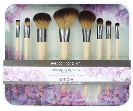EcoTools-Cruelty Free Confidence in Bloom Brush Set-Cruelty Free Synthetic Taklon Bristles, Recycled Packaging, Recycled Aluminum Ferrules