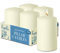 Hyoola Candele Bianche Avorio Cilindriche - Candele Decorative a Colonna 5 x 7,5 cm - Candele Lunga Durata Senza Profumo - Set da 4 Candele Bianche Cilindro - Candele Cilindro Made in EU