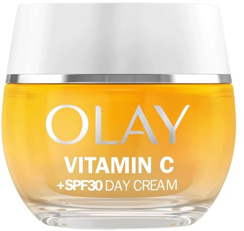 Olay Vitamin C Crema Facial de Día SPF30. Skincare Hidratante, Iluminador y Antimanchas con Protección Solar SPF30. Con Vitamina C y Niacinamida. Unifica e Hidrata. No Grasa, No Pegajosa. 50ml